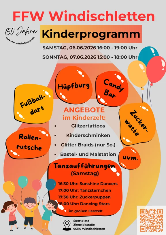 Flyer für das Kinderprogramm